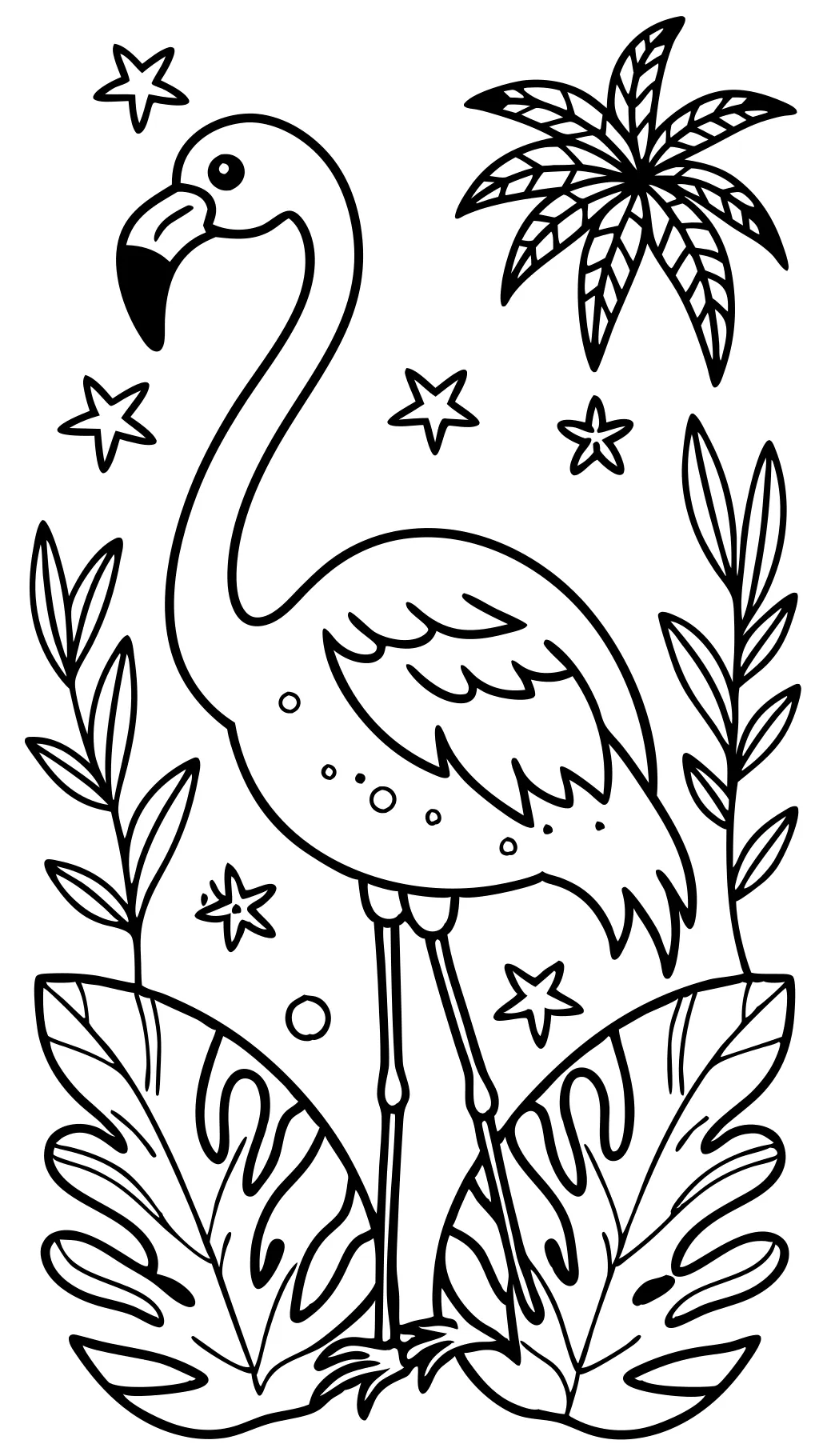 coloring pages flamingo